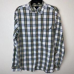 J. Crew Mens Green Plaid Long Sleeve Button Down Shirt Medium Slim - Picture 1 of 7