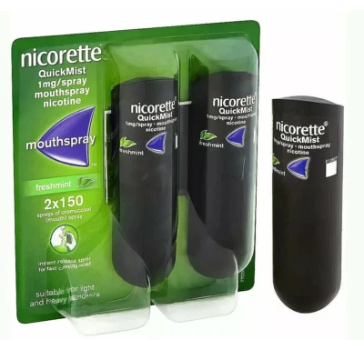 Nicorette Bucomist 1 mg 2x13,2 ml Quickmist Spray QUEDAN POCOS HASTA DICIEMBRE - Immagine 1 di 4