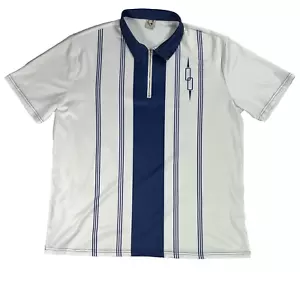Hawalili Herren Vintage Style kurzärmeliges Poloshirt Größe Medium 1/4 Reißverschluss Bowlingshirt - Bild 1 von 13