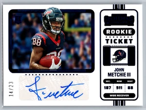John Metchie III 2022 Panini Contenders Rookie Ticket Variation Blue Auto /23 - Picture 1 of 2