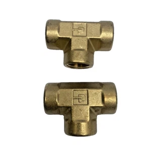 Lot Of 2, Parker 1203P-8 Female Pipe Fitting- Brass, 1/2" Forged Tee - Picture 1 of 7