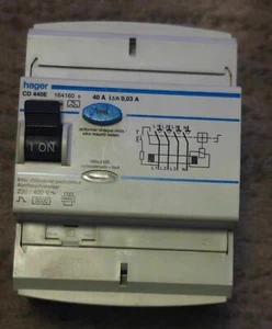 HAGER CD 440E FI CIRCUIT BREAKER 40A 0.03A - Picture 1 of 4