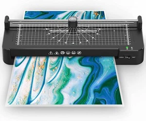 13 Inch Laminator Machine+Paper Trimmer+Corner Rounder+50pcs Laminating Sheets - Picture 1 of 6