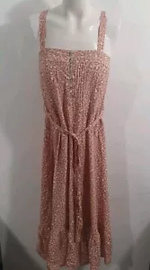 Salty Bright Pink Animal Print Summer Dress Sz 10 - Picture 1 of 7