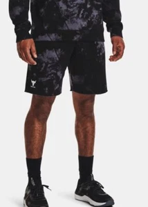 Under Armour Men's Project Rock Rival Fleece Shorts Grey 1373569-001 - Picture 1 of 5