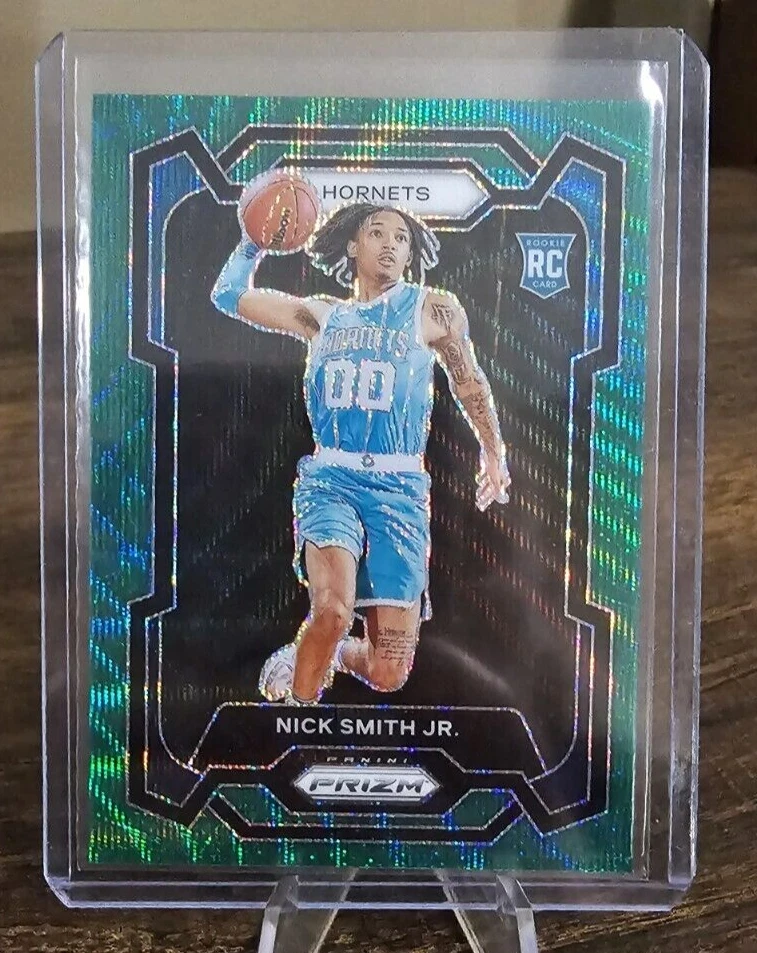 2023-24 Panini Prizm - Green Wave Prizm #135 Nick Smith Jr. (RC)