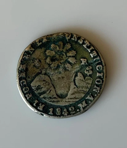 Ecuador 4 Reales 1842 Nice Coin Must see it Cover