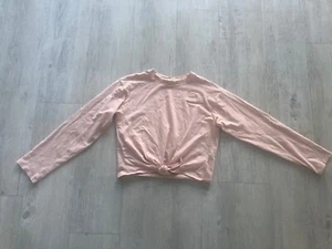 langarm Shirt hellrosa mit Knoten Gr 158/164, H&M Top - Bild 1 von 3