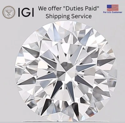 IGI Certified Lab Grown CVD Diamond ROUND Cut 1.54 Ct G Color VS1 Clarity Stone - Image 1 of 4