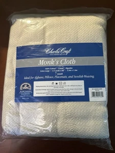 Charles Craft Monks Cloth Afghan Fabric 2.5 Yds X 60" 100% Cotton Natural Color - Picture 1 of 2