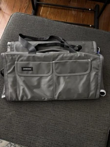 NWOT BETABRAND WEEKENDER BAG GREY SUIT LUGGAGE ZIP CANVAS UTILITY - Picture 1 of 8