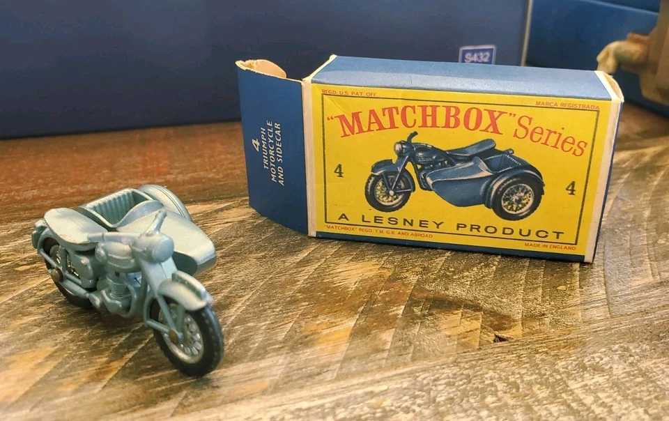 Matchbox Lesney No 4 Triumph T110 With Original Box VG NM - Image 1 of 4