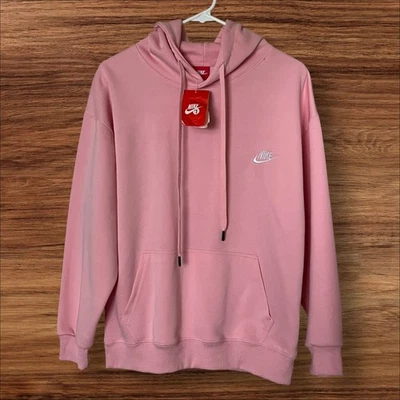 Nike Hoodie Womens Large Pullover Sweatshirt Embroidered Swoosh Streetwear New - Image 1 of 4