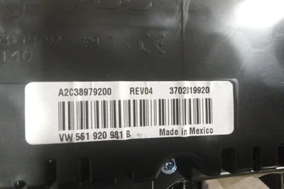 Passat 2017-2018 OE velocímetro calibre grupo 79 k millas Volkswagen Foto 1 de 4