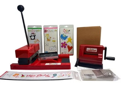 Sizzix Lot Red System Converter & Sidekick Die Cutting Machine Bundle with Dies - Image 1 of 4