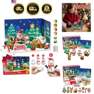 Kit de arcilla seca al aire para niños decoraciones de Navidad manualidades arte juguetes paquete de 12 - Imagen 1 de 12