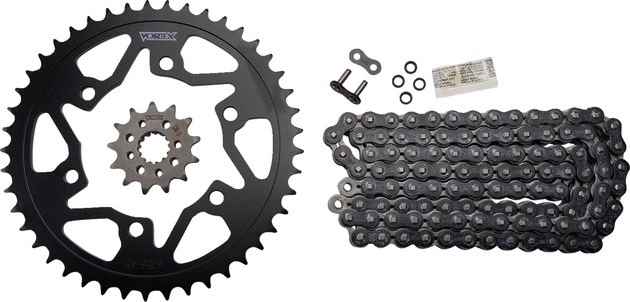 Kit de piñón de cadena y acero Vortex HFRS Hyper Fast #CK4260 para Kawasaki Ninja 300 Foto 1 de 1