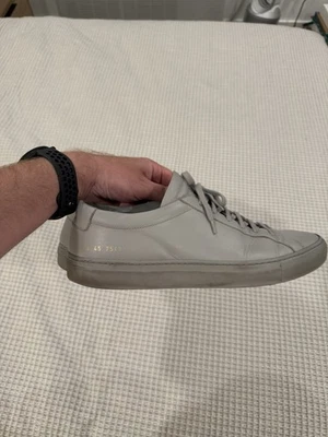 Common Projects Original Achilles Sneakers Light Gray  Size 45 or 12 Mens US - Image 1 of 4