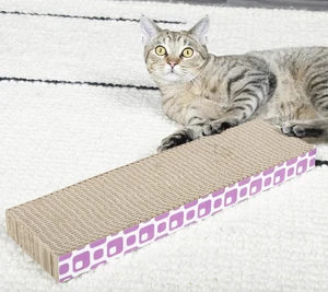 VIBRANT LIFE 18 in Durable Corrugated Cardboard Cat Scratching Pad - Picture 1 of 8