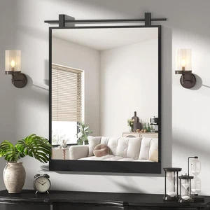 24X32 Inch Rectangle Bathroom Vanity Mirror for Wall Mounted over Sink Farmhouse - Picture 1 of 9