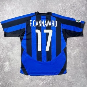 Cannavaro #17 Inter Mailand 2003-04 Heim Trikot Name L Größe Selten Italien Defender - Bild 1 von 10