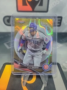 2022 Bowman's Best  Gold Lava #41 Seiya Suzuki /75 - Chicago Cubs RC - Picture 1 of 2