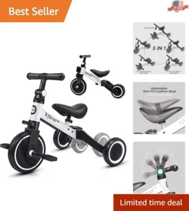 Adjustable Kids Tricycles with Removable Pedal - Easy Assembly - Fun & Safe Ride - Picture 1 of 11