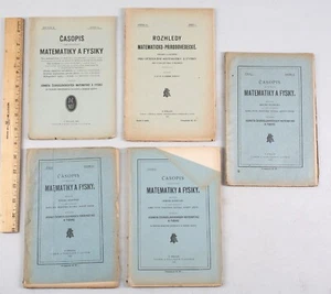 Lot of 5 Vintage 1920s Slovak Language Mathematics and Physics Publications - Picture 1 of 2