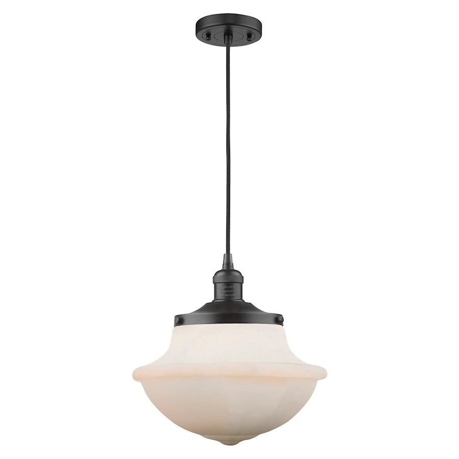 Innovations Mini Colgante Oxford Grande, Ámbar/Negro/Esmerilado Escuela - 201C-BK-G541 Foto 1 de 1