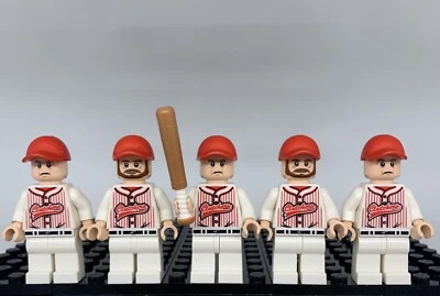 LEGO Baseball Player Minifigure Lot of 5 (100% Genuine LEGO Parts)  Clutchers - Image 1 of 2