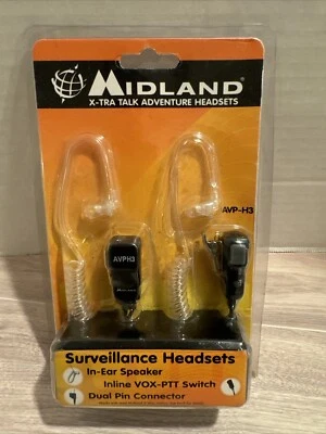 NEW Midland AVPH3 Transparent In-Ear Only Headsets - Image 1 of 2