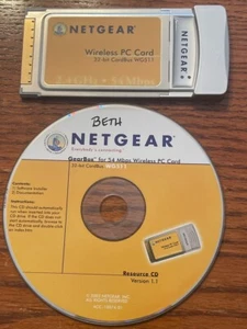 Netgear WG511 54 Mbps 32-bit Wireless PC Card & Version 1.1 CD - Picture 1 of 7