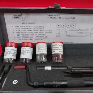 MIDLAND SUPPLY. 5180-00-935-0732 TOOL KIT. SCREW THREAD INSERT 1/4 x 20 - Picture 1 of 3