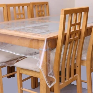 1 Clear Transparent PVC Tablecloth Table Protector Waterproof Covering 60X90 - Picture 1 of 7