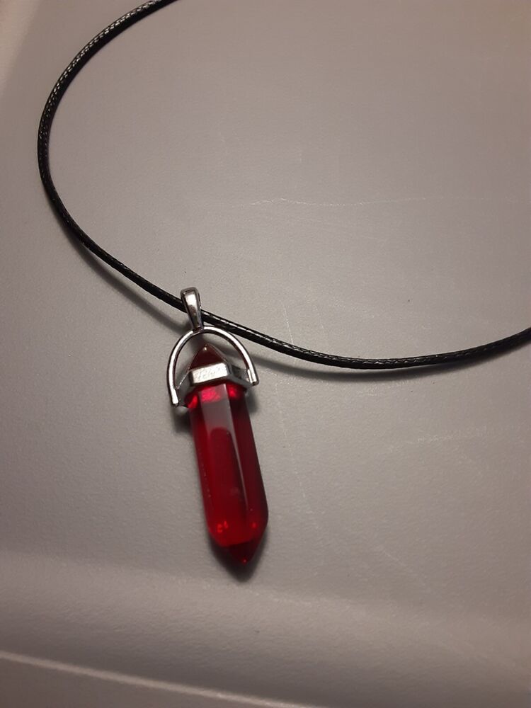 Red Agate Point Pendent Crystal Gemstone Natural Stone Chakra healing