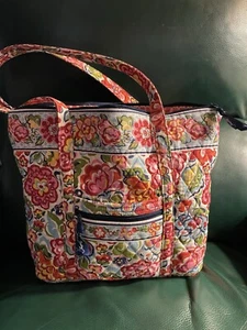 Euc Vera Bradley Hope Garden Villager Tote Purse Zip Shoulder Bag Christmas Gift - Picture 1 of 5