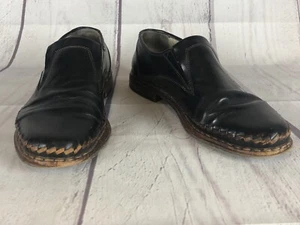 Galizio Torresi 6008 Black Leather Slip On Shoes Loafers Men Euro 43.5/ US 10.5 - Picture 1 of 12