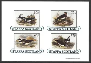 Staffa Schottland 1981, Vögel, postfrisch Imperf M/S Bogen mit 4 Briefmarken #M1969 - Bild 1 von 1