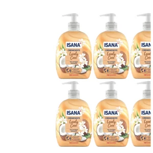 6x500ml Isana Cremeseife Seife Lovely Coco | Duft nach Kokos und weißen Blüten - Bild 1 von 1