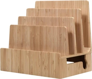 Mobilevision Bamboo Charging Station & Multi Device Organizer Slim Version for S - Picture 1 of 12
