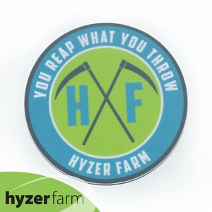  HYZER FARM "REAP WHAT YOU THROW" VINYL LOGO STICKER die cut sticker disc golf - Picture 1 of 2