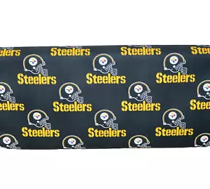 Pittsburgh Steelers Helmet Logo Pattern NFL Cotton Fabric 1/4 Yard 9” X 58” New - Picture 1 of 22