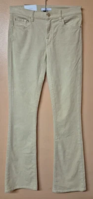 7 For All Mankind Jeans White Cream Corduroy Bootcut Classic W28 L35 Size 27 - Image 1 of 4