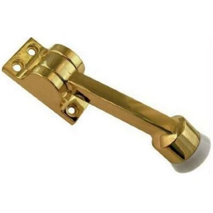 Nuevo LATÓN SÓLIDO Latón Pulido Kickdown Puerta con Bisagras Parada, Hickory PBH0223-PB - Imagen 1 de 1