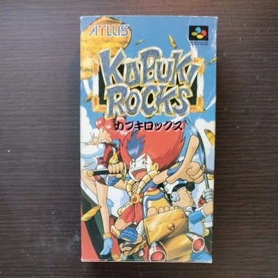Kabuki Rocks W/Box Manual Super Famicom SFC SNES Good Used Game NTSC-J JP - Image 1 of 4
