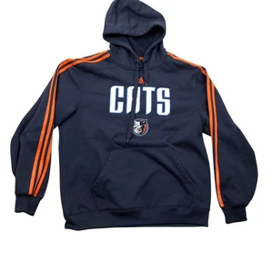 Adidas NBA Men Hoodie Sweatshirt Large Charlotte Bobcats Navy Pullover Varsity - Picture 1 of 10