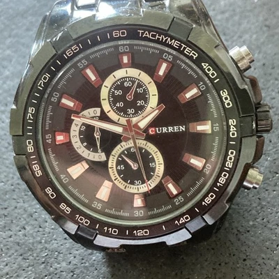 Masculino CURTEN 8023, Taquímetro Falso, 49MM, Resistente à Água., Nova Bateria, Funciona, NR - Imagem 1 de 4