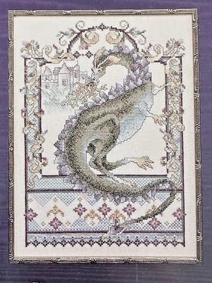 Fantasy Medieval Cross Stitch Mythical Moments Dragon Unicorn Gnome Pattern Book - Image 1 of 4