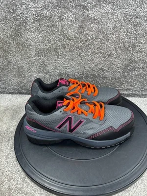 Zapatos New Balance Mujer Talla 9.5 B 589v1 Puntera de Acero Trabajo Gris Rosa Antideslizante Foto 1 de 4