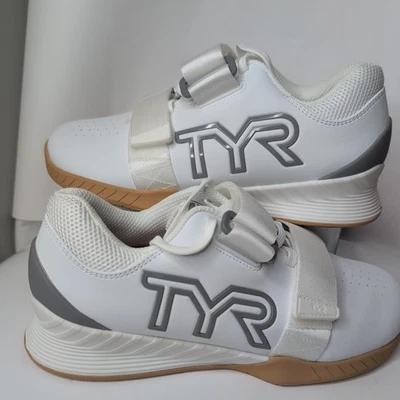 Zapatos de entrenamiento de levantamiento de pesas TYR L-1 Lifter blancos/grises para hombre 9,5 para mujer 11 nuevos sin caja Foto 1 de 4